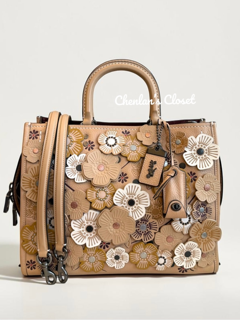 Like New Coach Rogue 30 Tea Rose Satchel